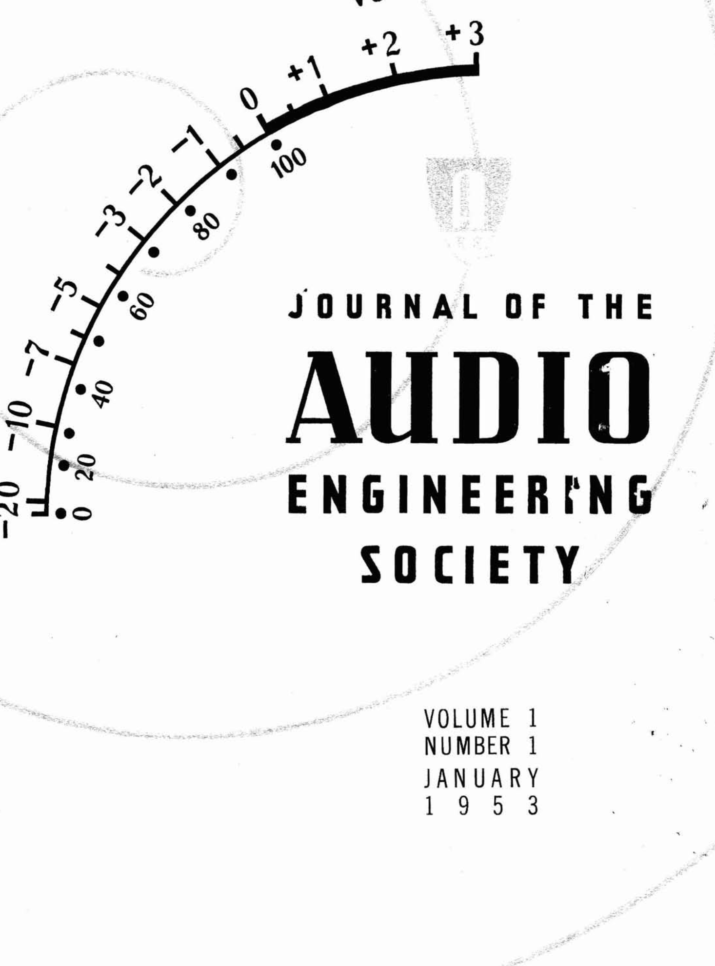 Aes E Library Complete Journal Volume 1 Issue 1