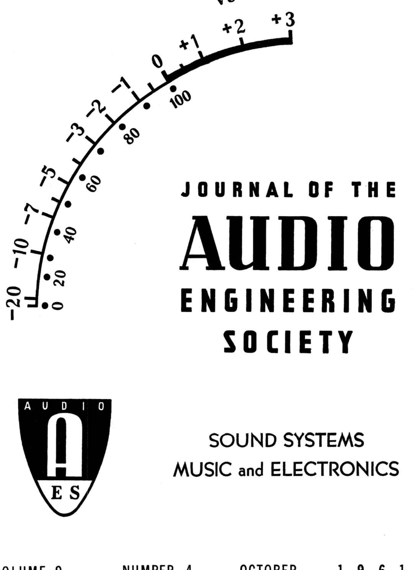 AES E-Library » Complete Journal: Volume 9 Issue 4