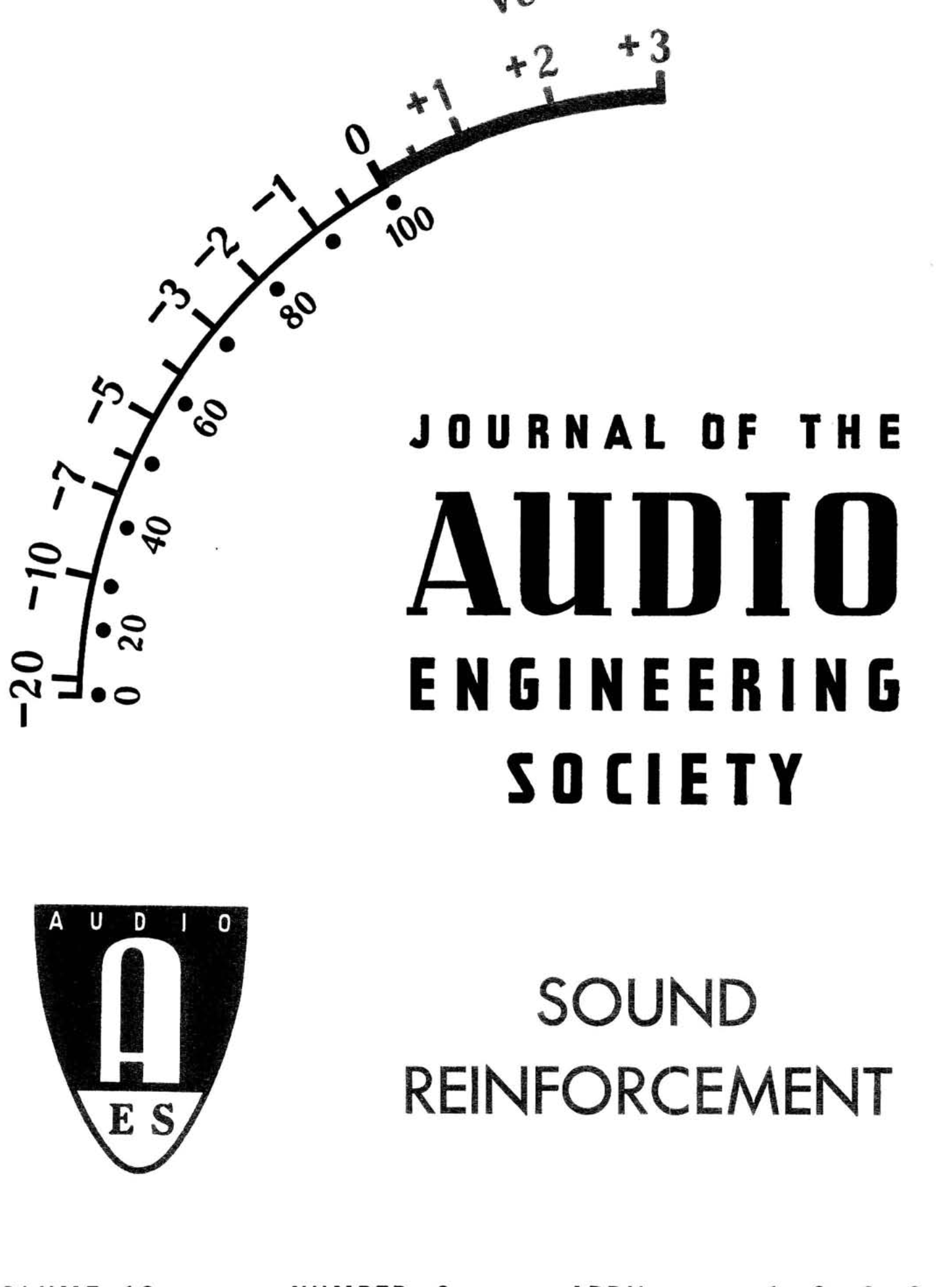 Aes E Library Complete Journal Volume 10 Issue 2