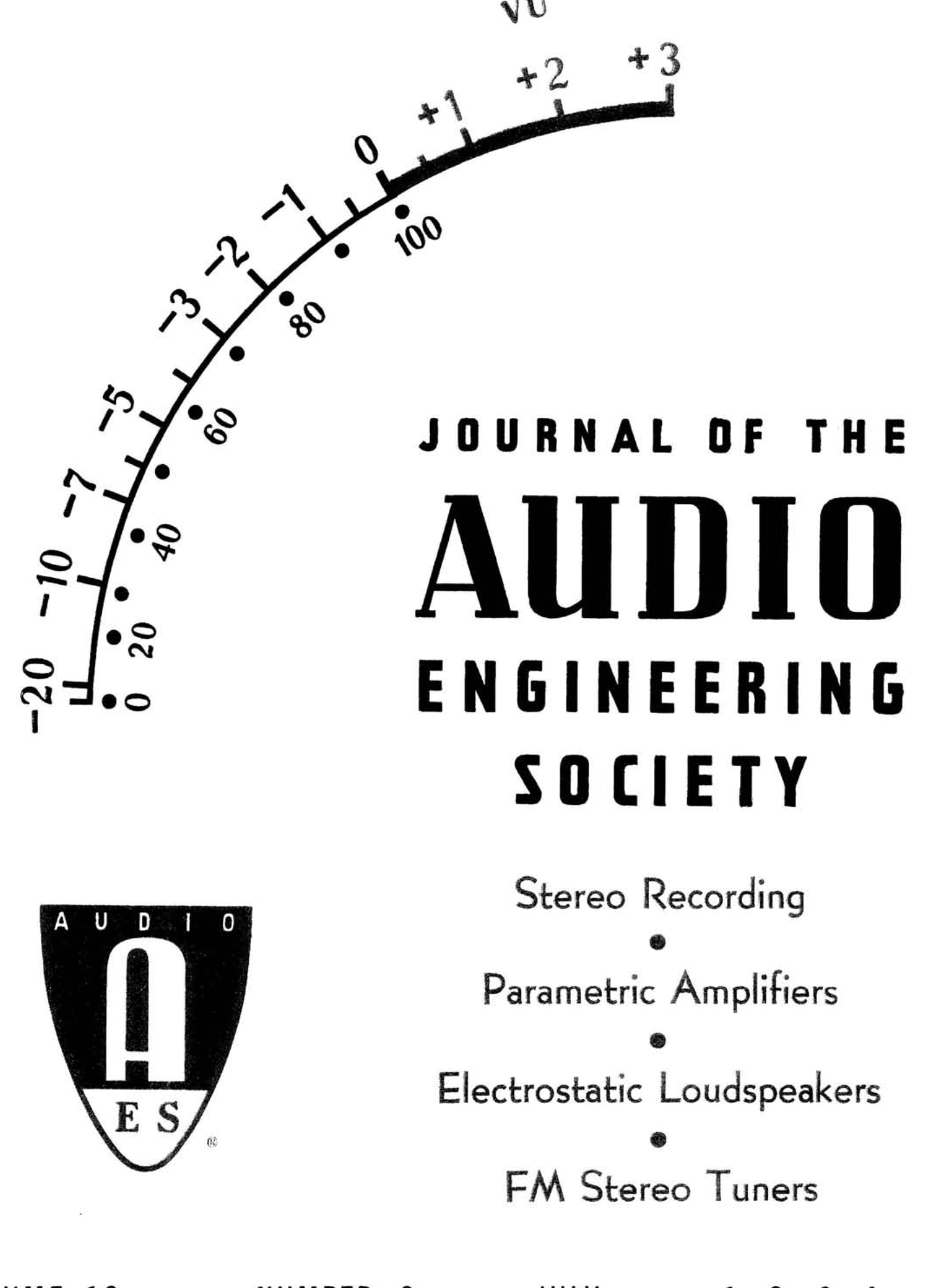 AES E-Library » Complete Journal: Volume 12 Issue 3