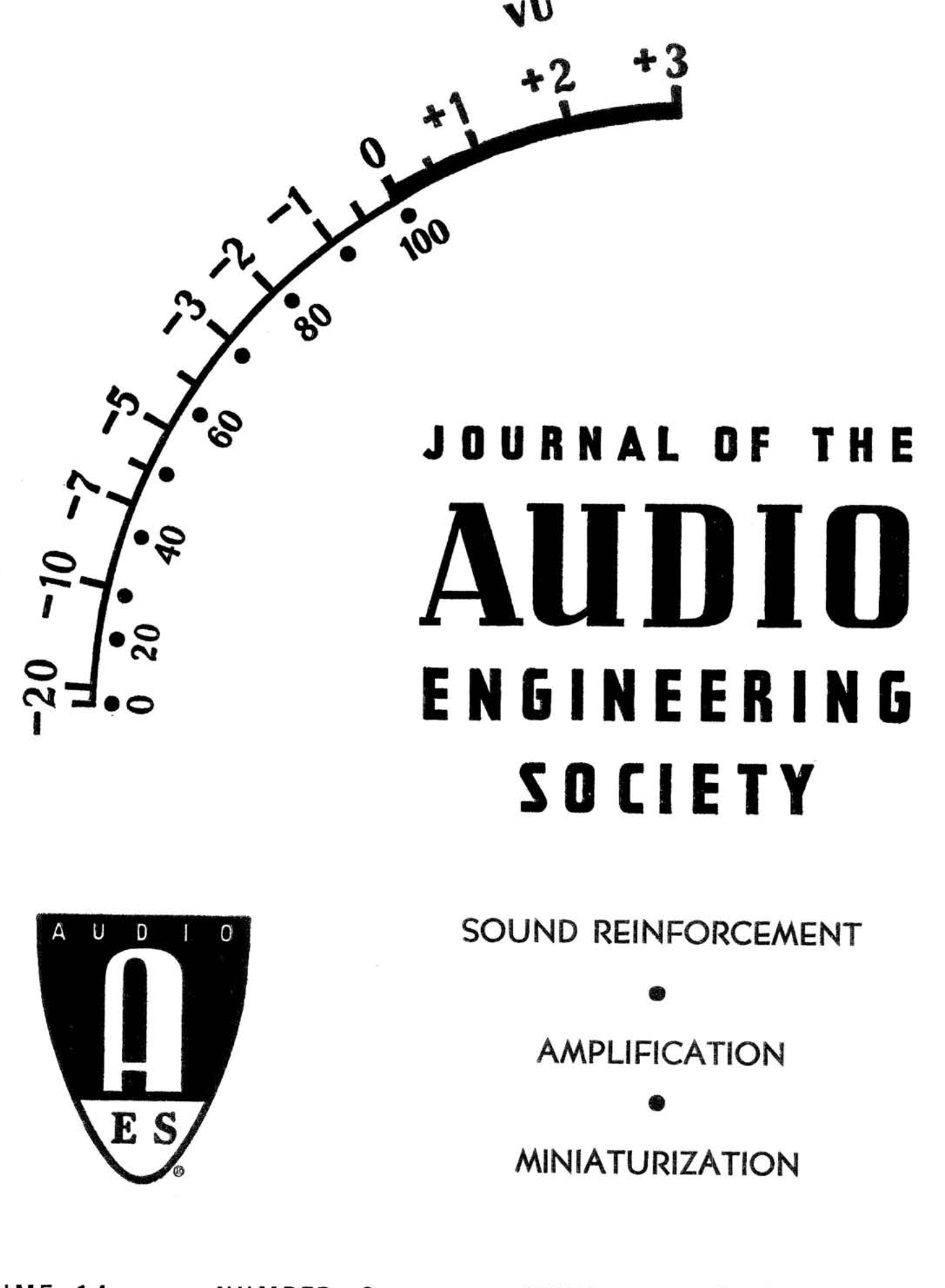 Aes E Library Complete Journal Volume 14 Issue 2