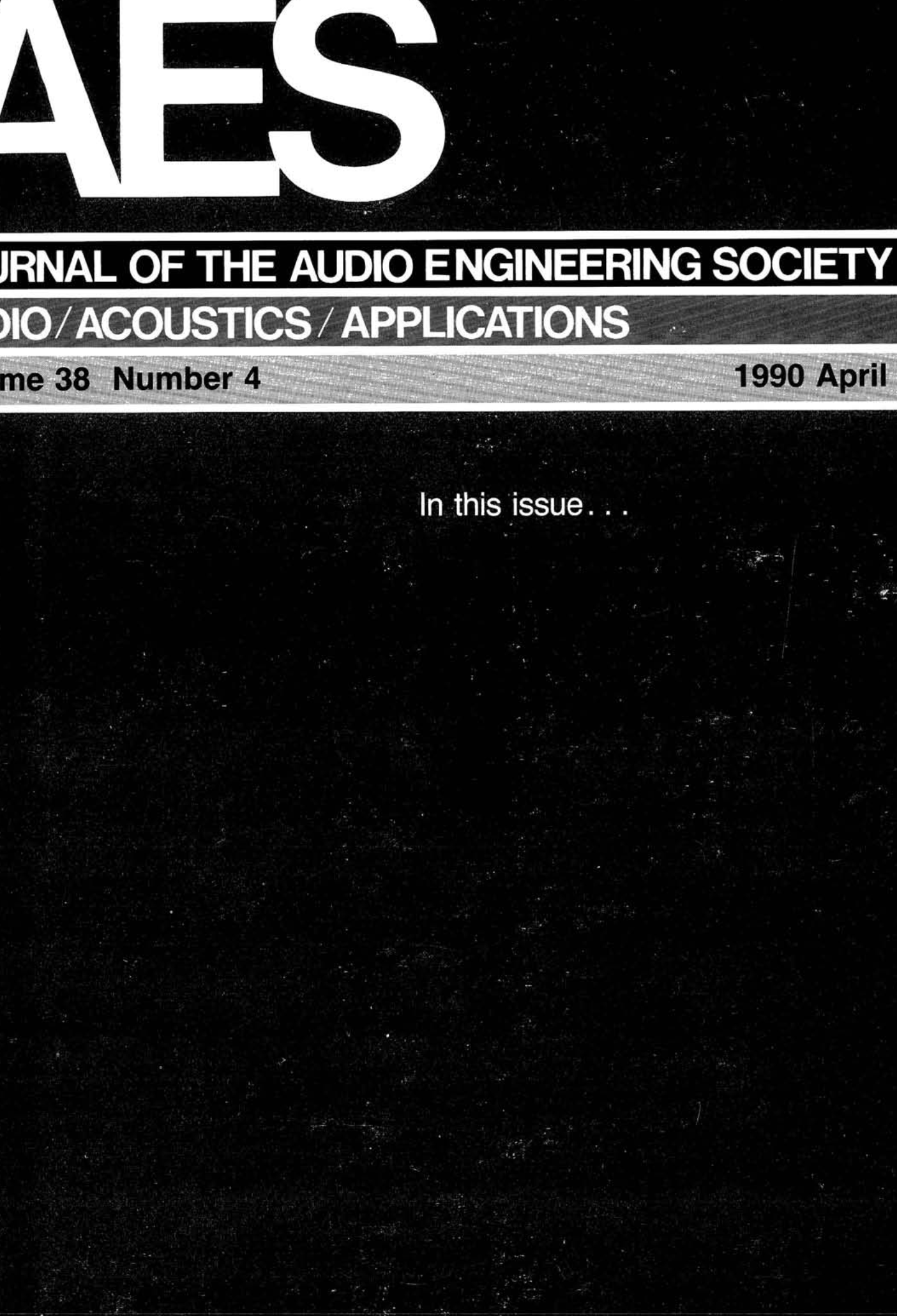 Journal: AES 4 Issue » 38 Volume Complete E-Library