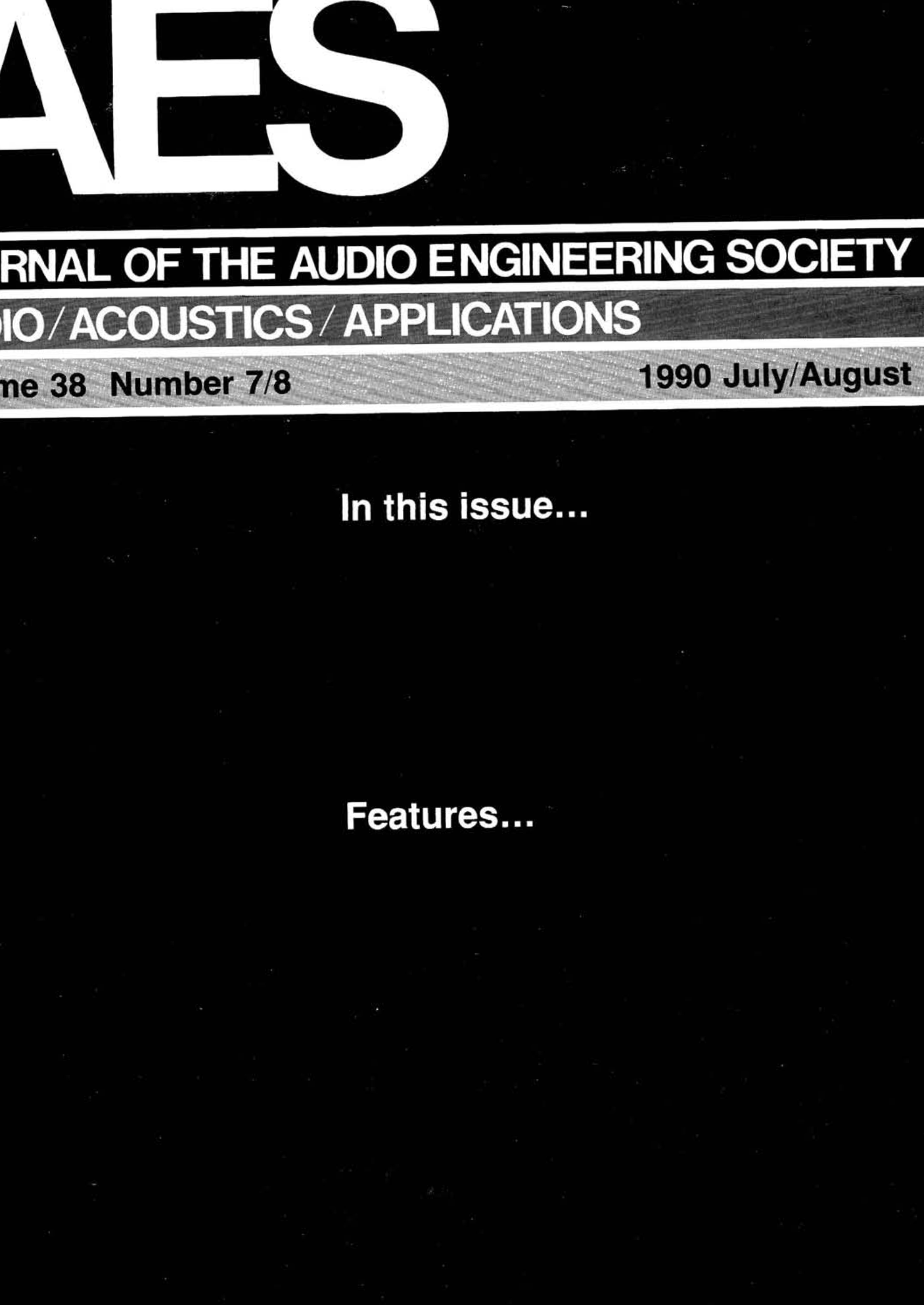 AES E-Library » Complete Journal: Volume 38 Issue 7/8