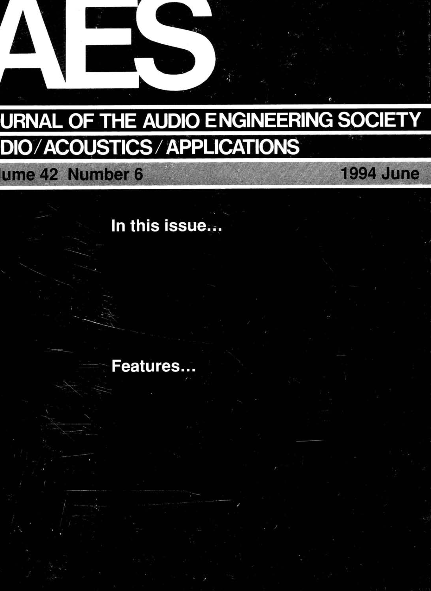 AES E-Library » Complete Journal: Volume 42 Issue 6