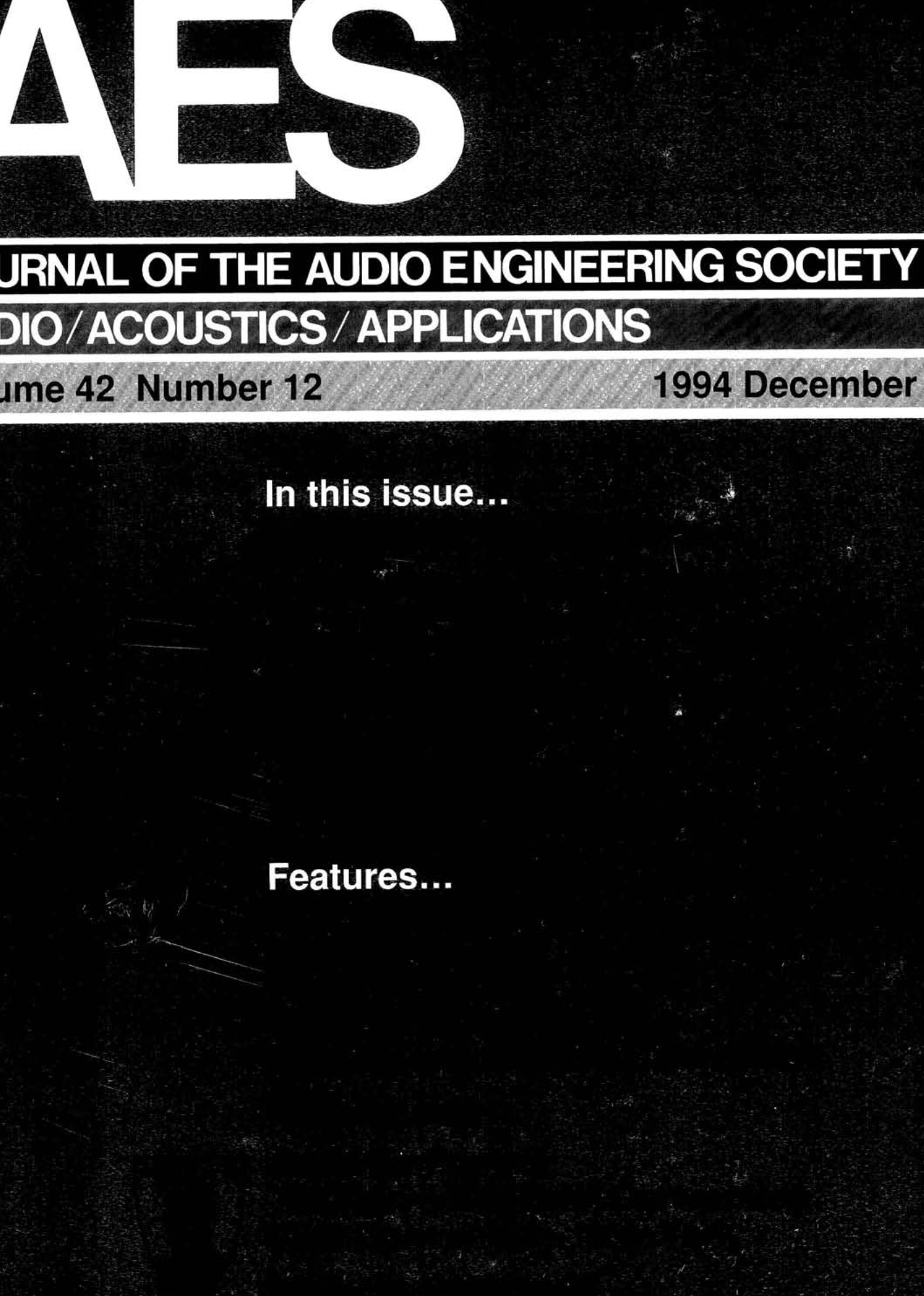 AES E-Library Â» Complete Journal: Volume 42 Issue 12