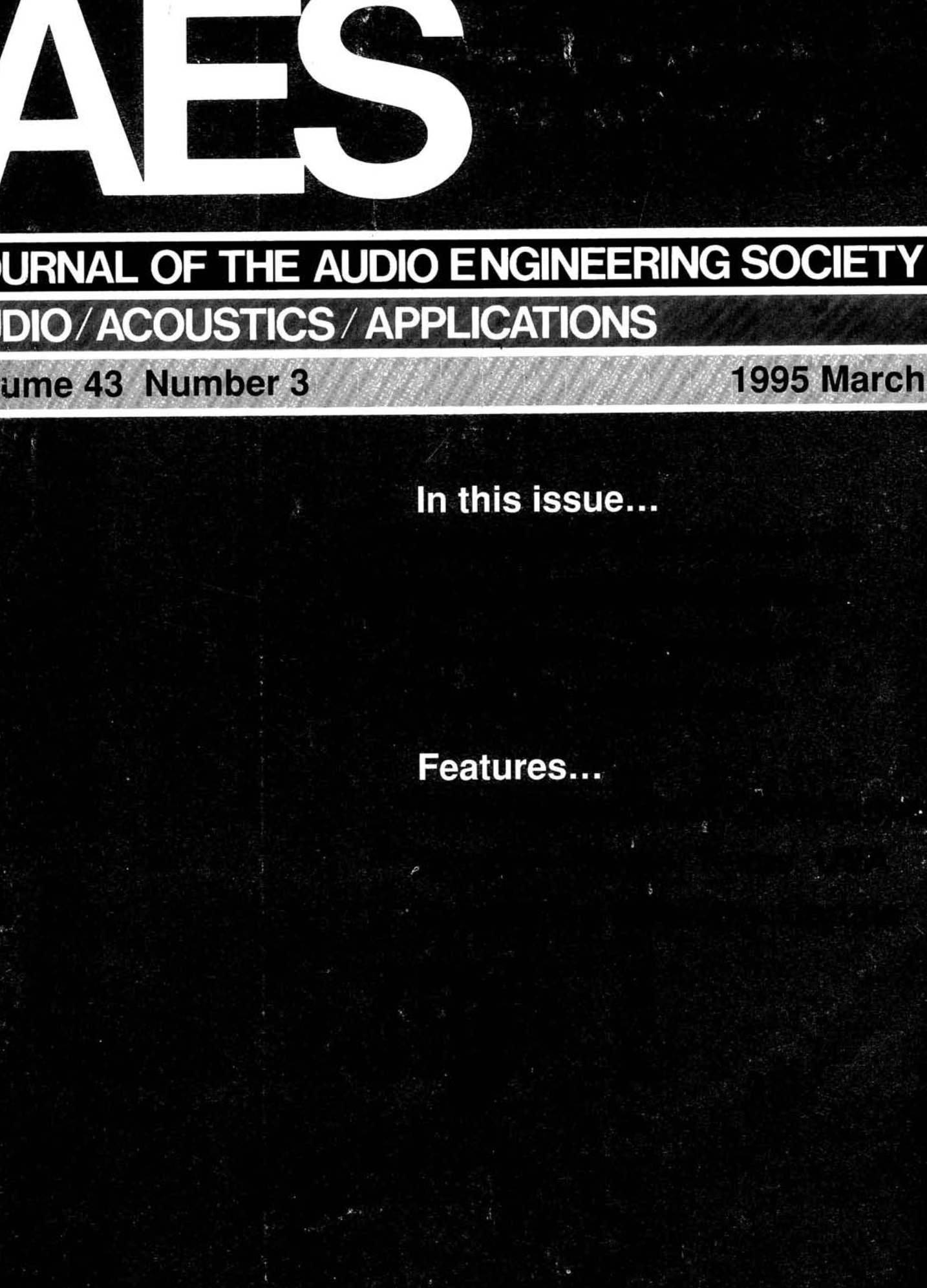 AES E-Library » Complete Journal: Volume 43 Issue 3