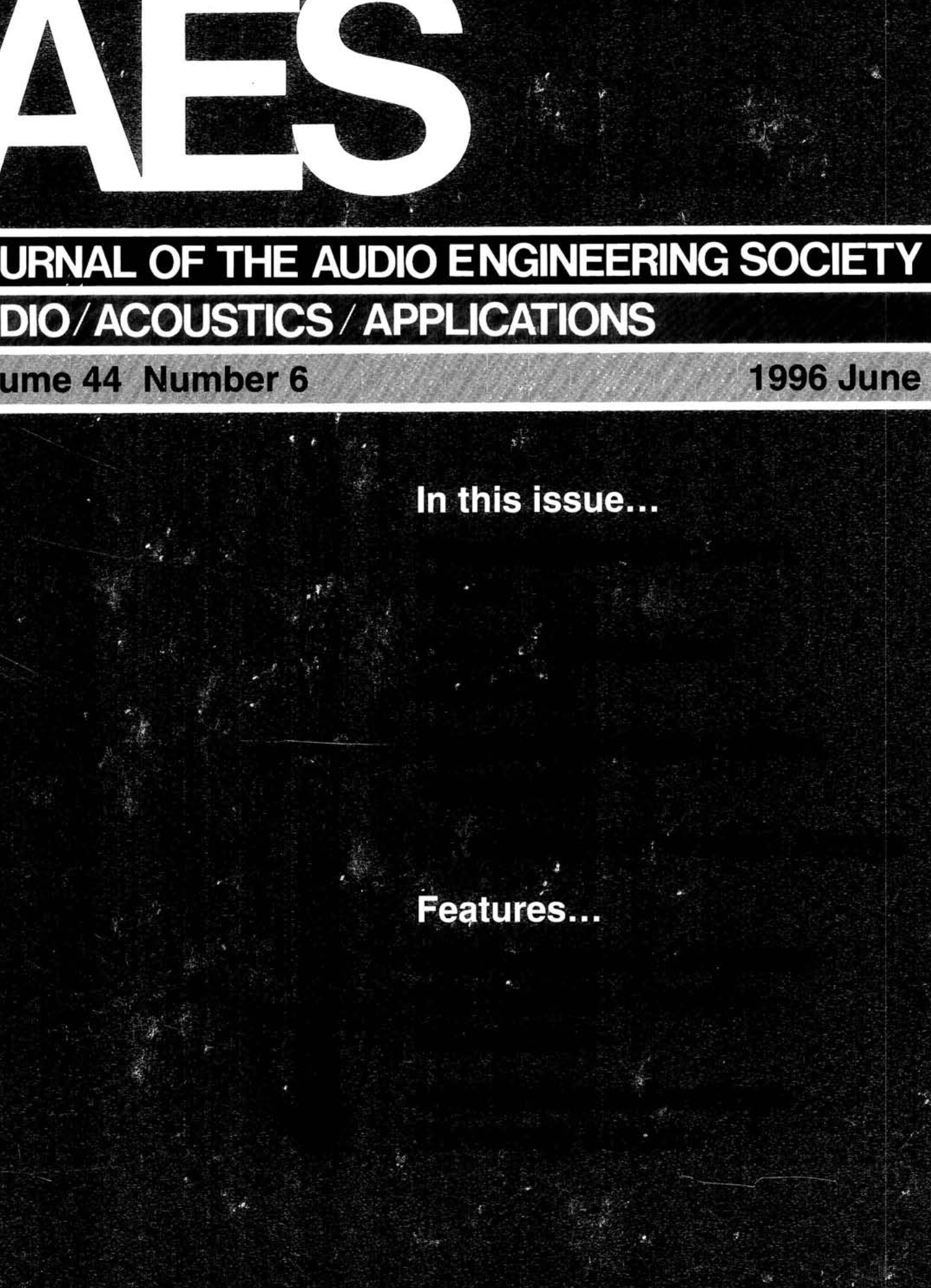 AES E-Library » Complete Journal: Volume 44 Issue 6