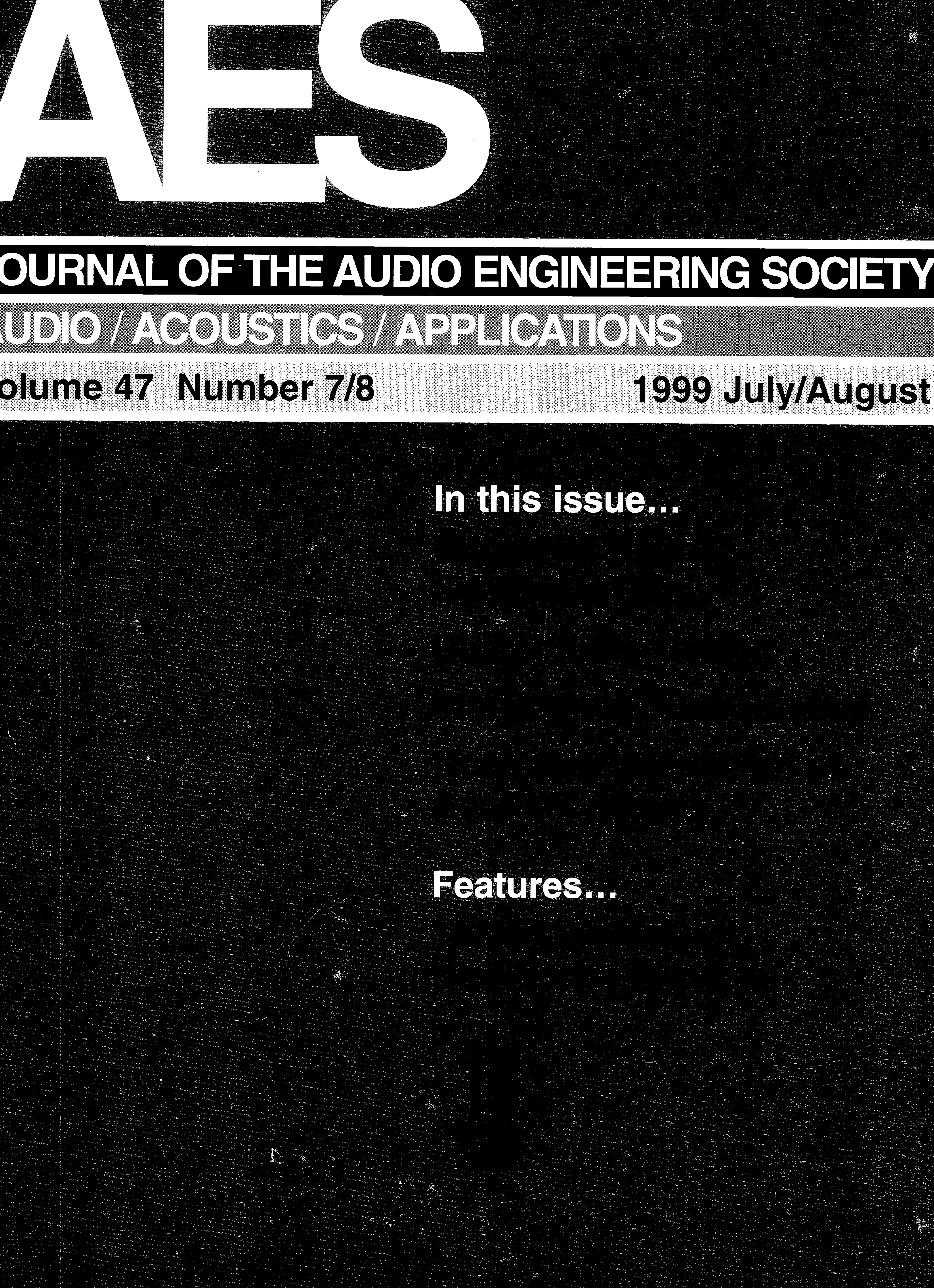 AES E-Library » Complete Journal: Volume 47 Issue 7/8