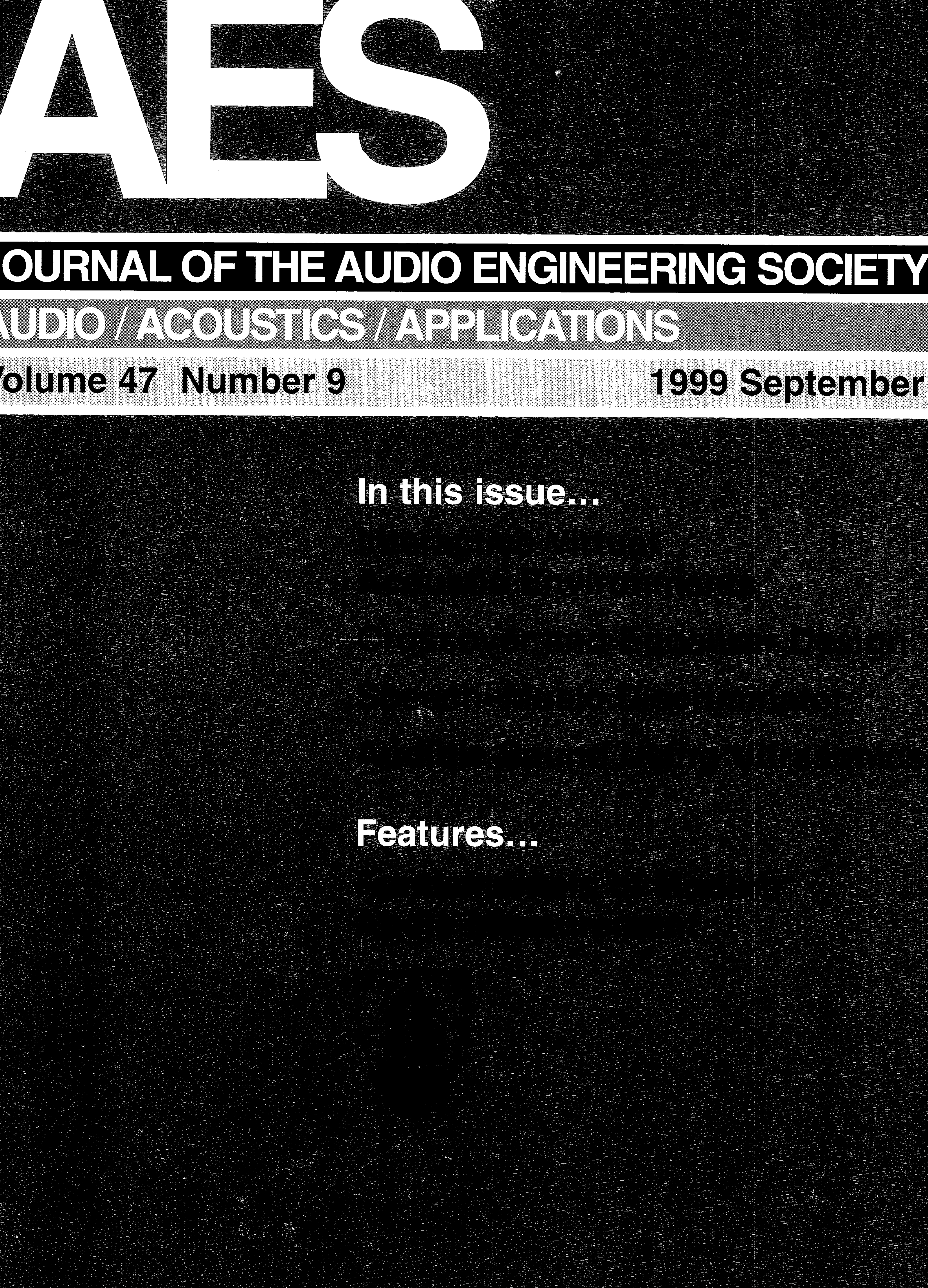 AES E-Library » Complete Journal: Volume 47 Issue 9