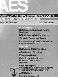 AES E-Library Â» Complete Journal: Volume 48 Issue 12