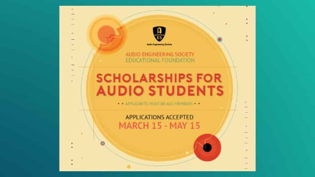 The Audio Engineering Society Educational Foundation has announced the recipients of the AES Educational Scholarships and Grants for Graduate and Undergraduate Studies in Audio Engineering for the 2022/2023 academic year