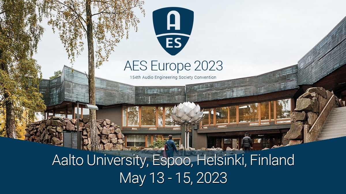 Registration and preliminary details are now available for the AES Europe 2023 Convention in Espoo, Helsinki, Finland, May 13 – 15, at AESEurope.com.