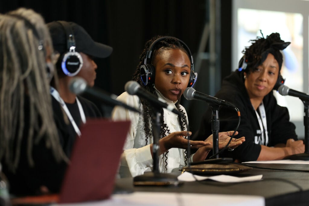 Ebonie Smith and AES Show 2024 Panel.