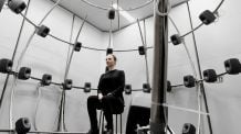 The listening room in Aalto University’s Acoustic Lab, where the listening tests were made. Photo: Benoit Alary